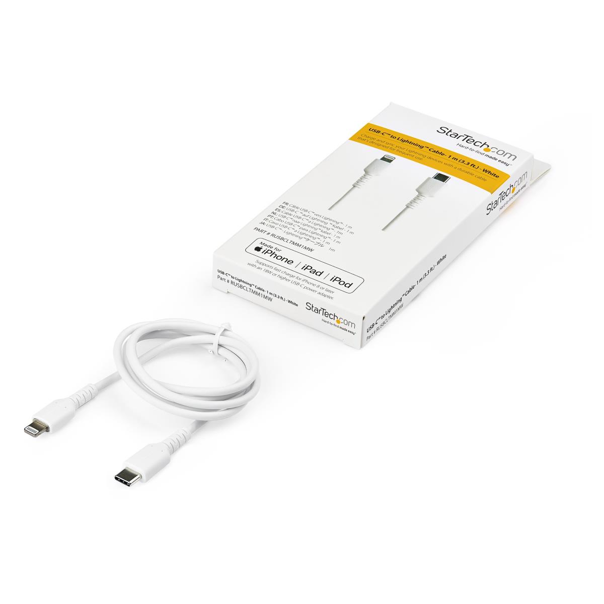 Cable USB C To Lightning - Apple Mfi Certified - 1m White