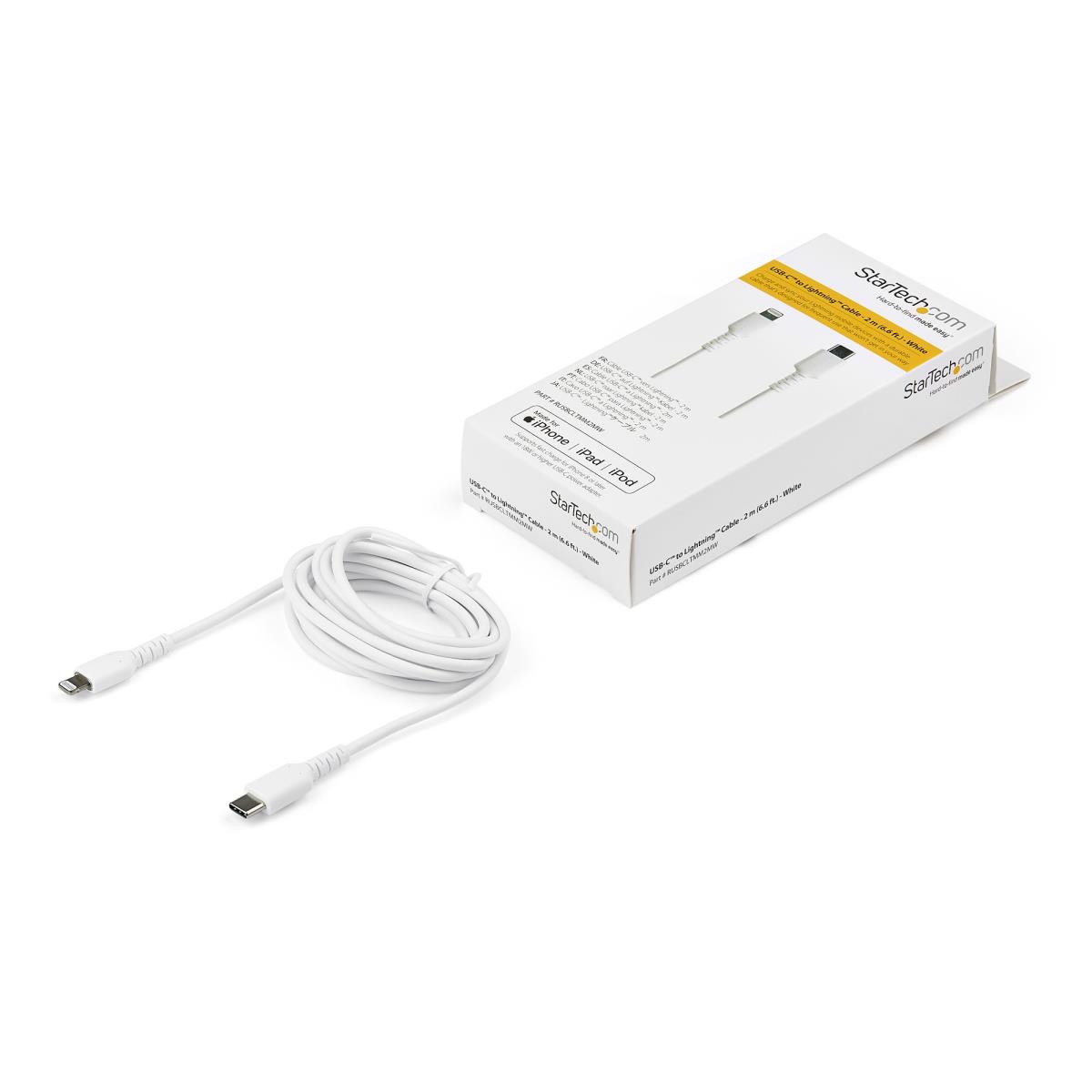 Cable USB C To Lightning - Apple Mfi Certified - 2m White