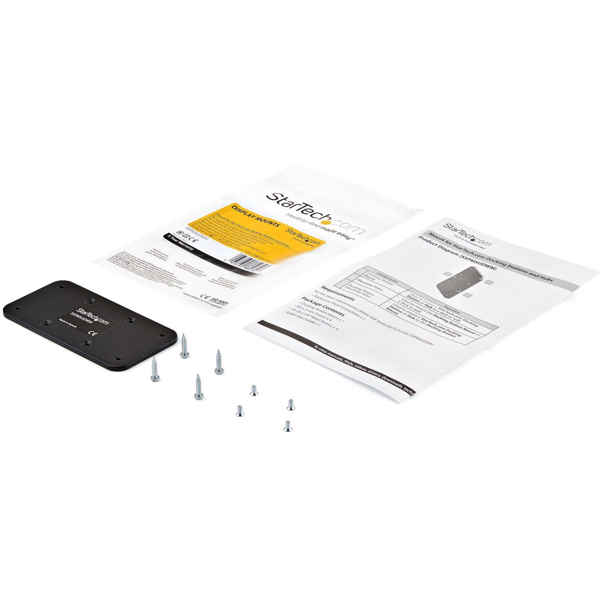 Docking Station Mount - Wall Or Under Desk Mounting Plate Steel