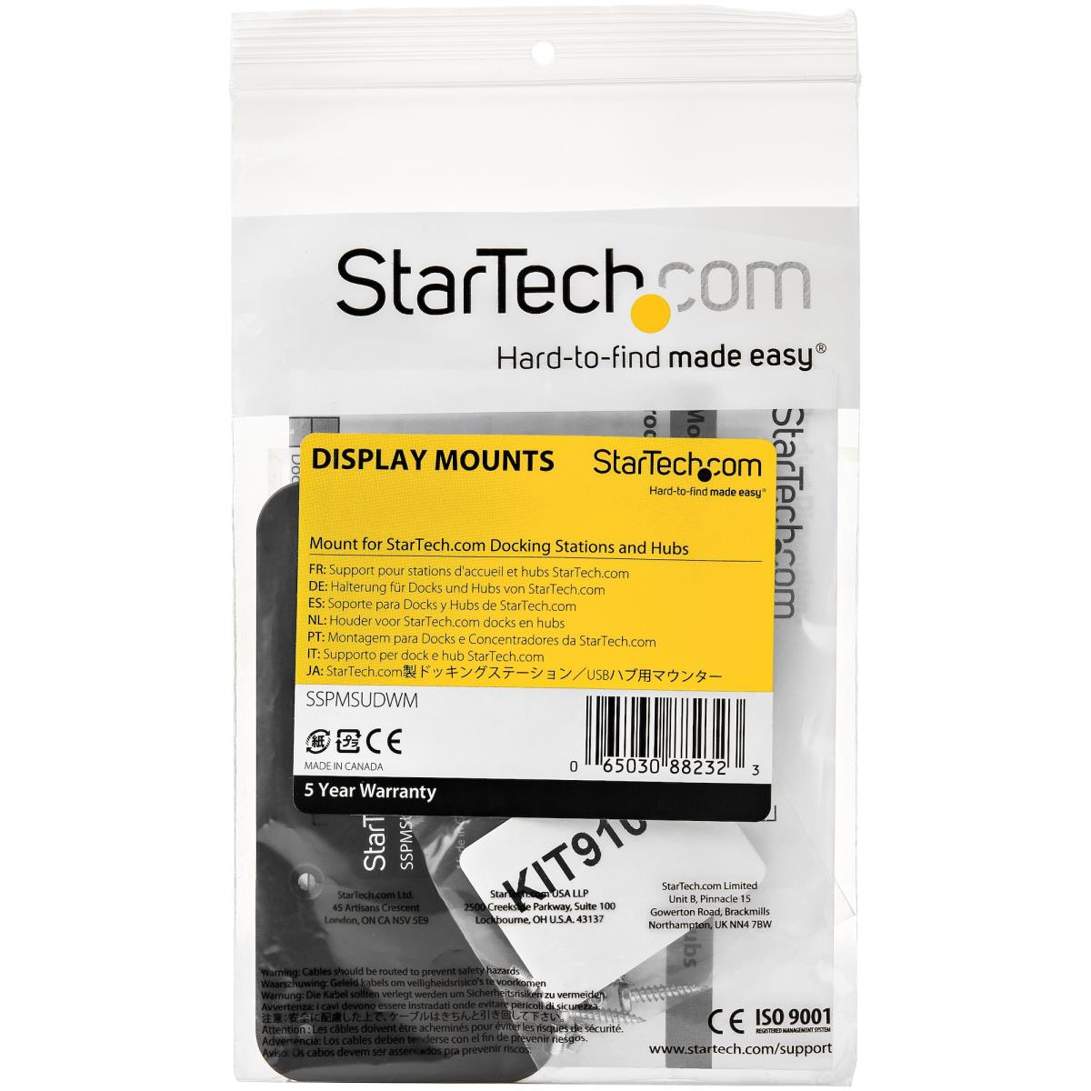 Docking Station Mount - Wall Or Under Desk Mounting Plate Steel