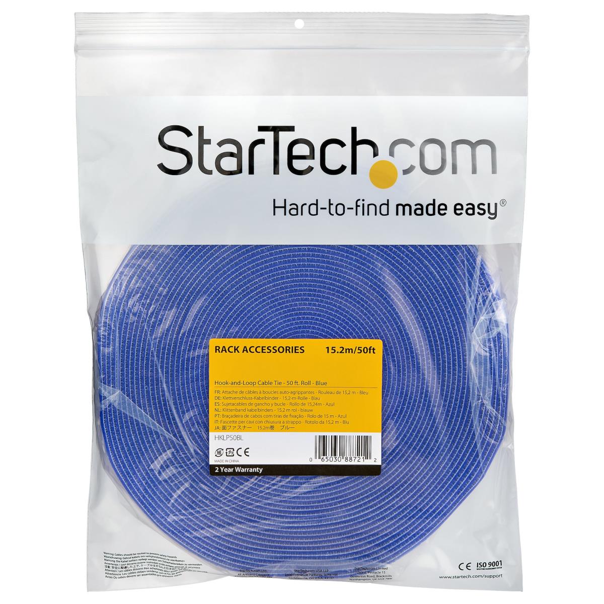 Hook And Loop Roll - Resuable - Blue - 50ft