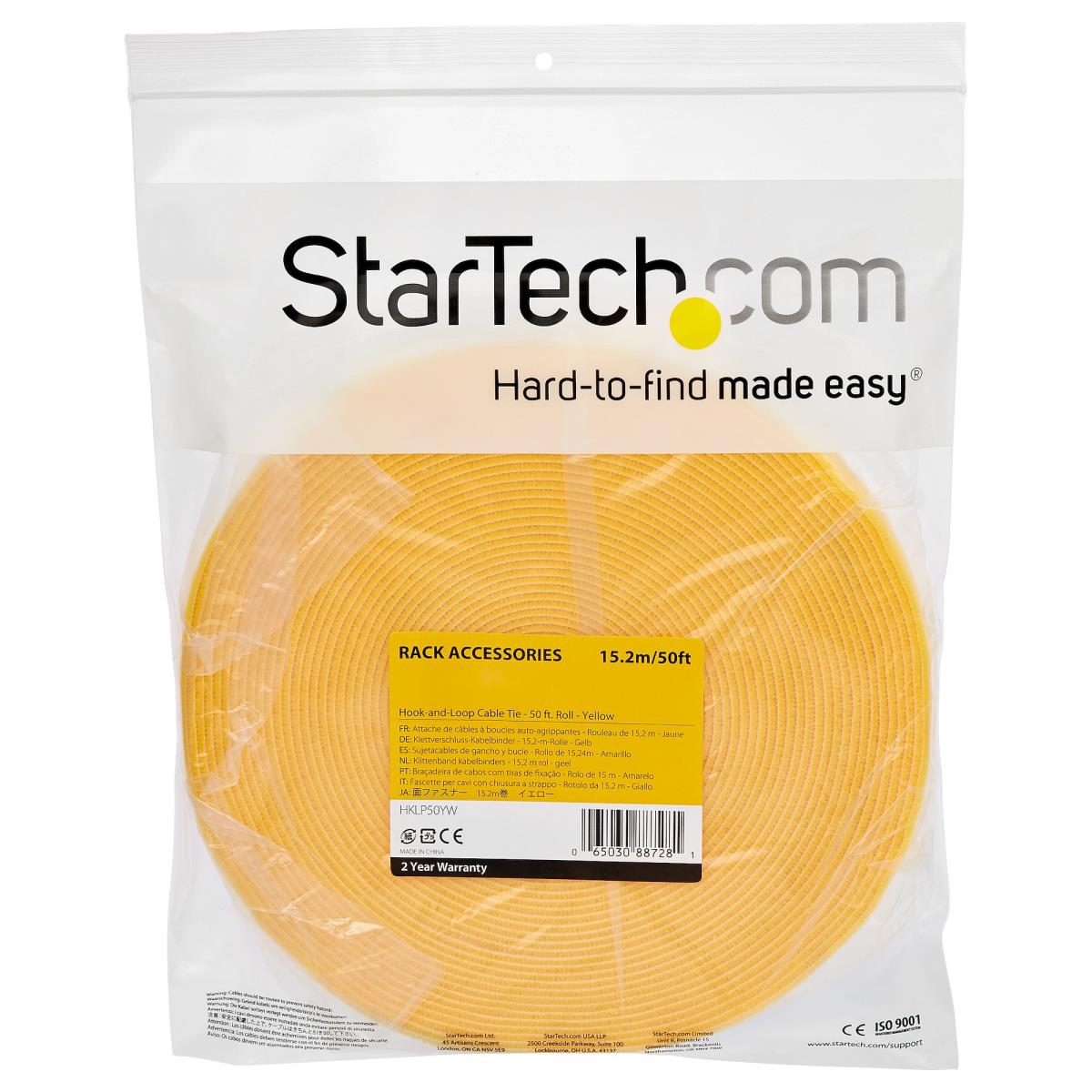Hook And Loop Roll - Resuable - Yellow - 50ft