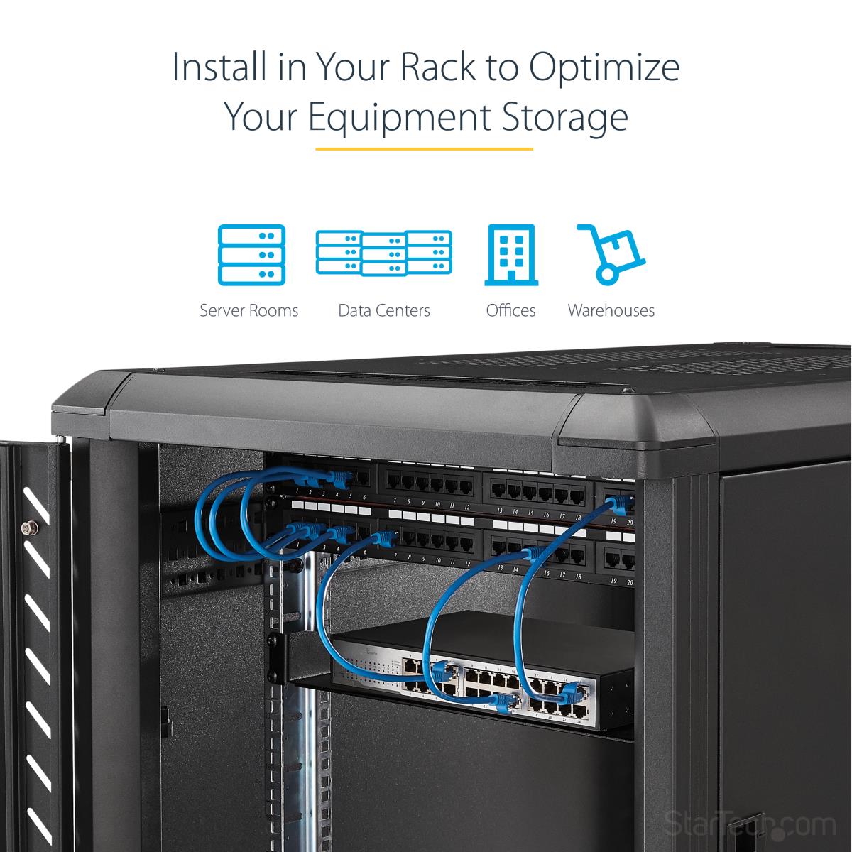 1u Server Rack Shelf 16in. Deep - Eca-310 Compliant