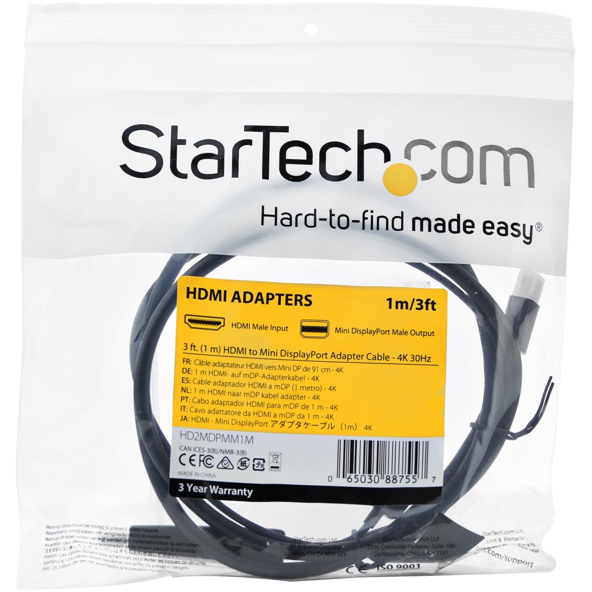 Cable - Hdmi To Mini DisplayPort - 1m