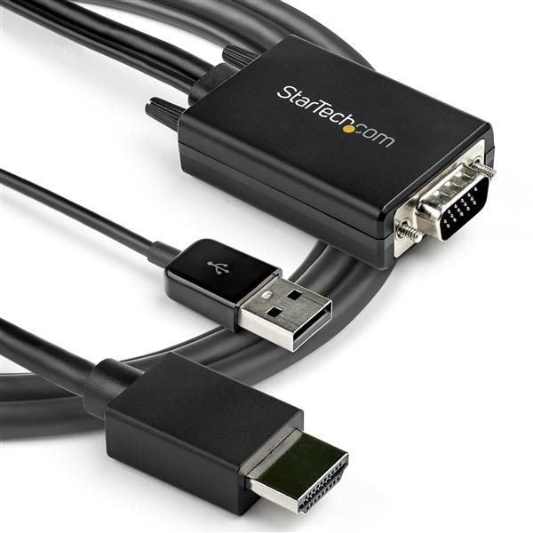 Vga To Hdmi Adapter Cable - USB Powered - 1080p - 2m