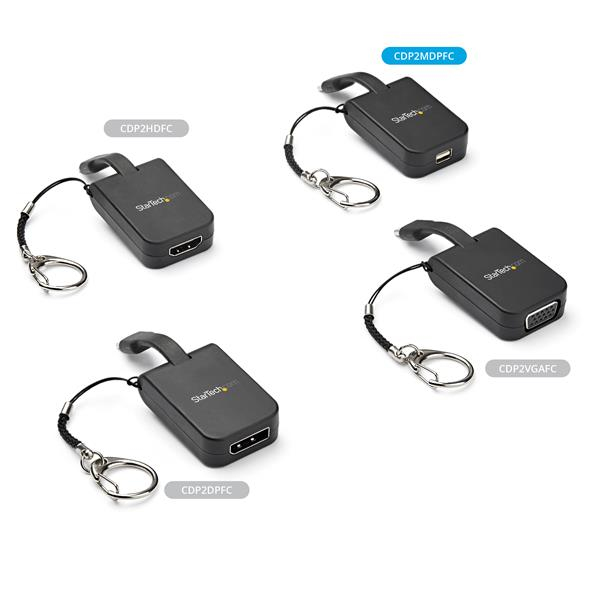 Portable USB C To Mdp Adapter Quick-connect Keychain 4k 60hz