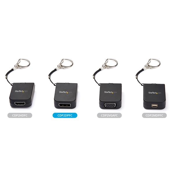 Keychain Portable USB-c To DisplayPort Adapter With Quick-connect