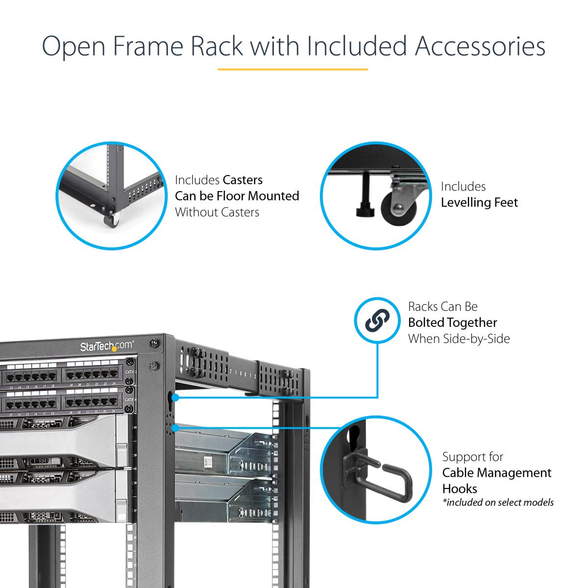 Rack - 15u Open Frame - 22-40 In. Depth