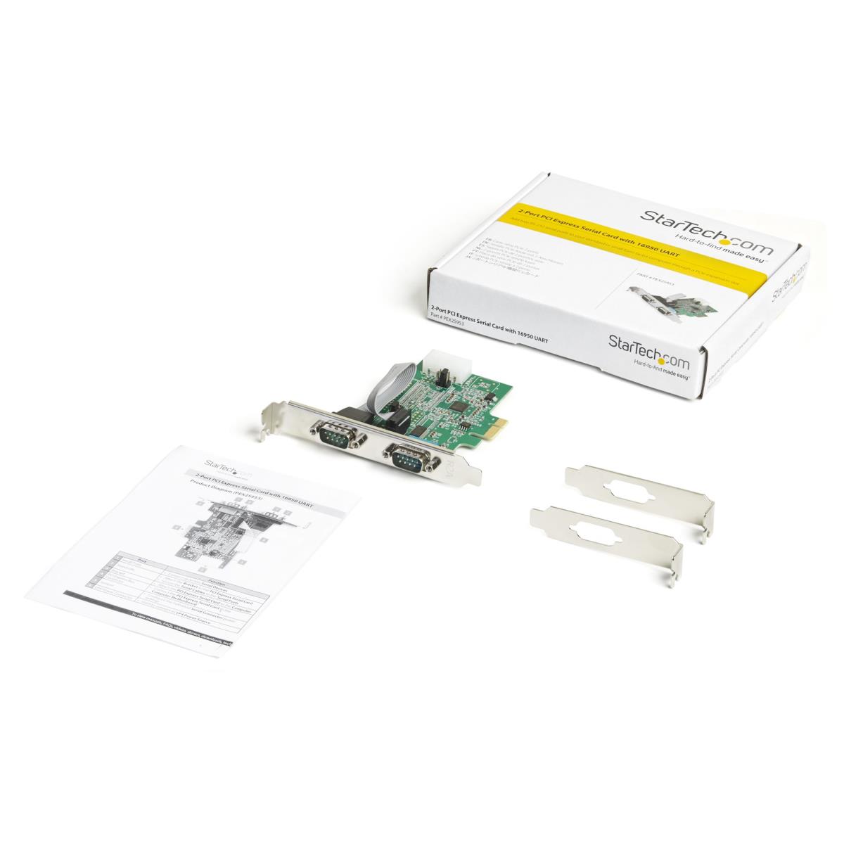 Serial Card - 2 Port Pci-e Rs232 16950 Uart