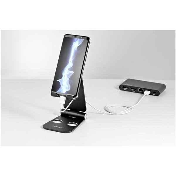 Universal Smartphone And Tablet Stand - Multi Angle - Foldable Black