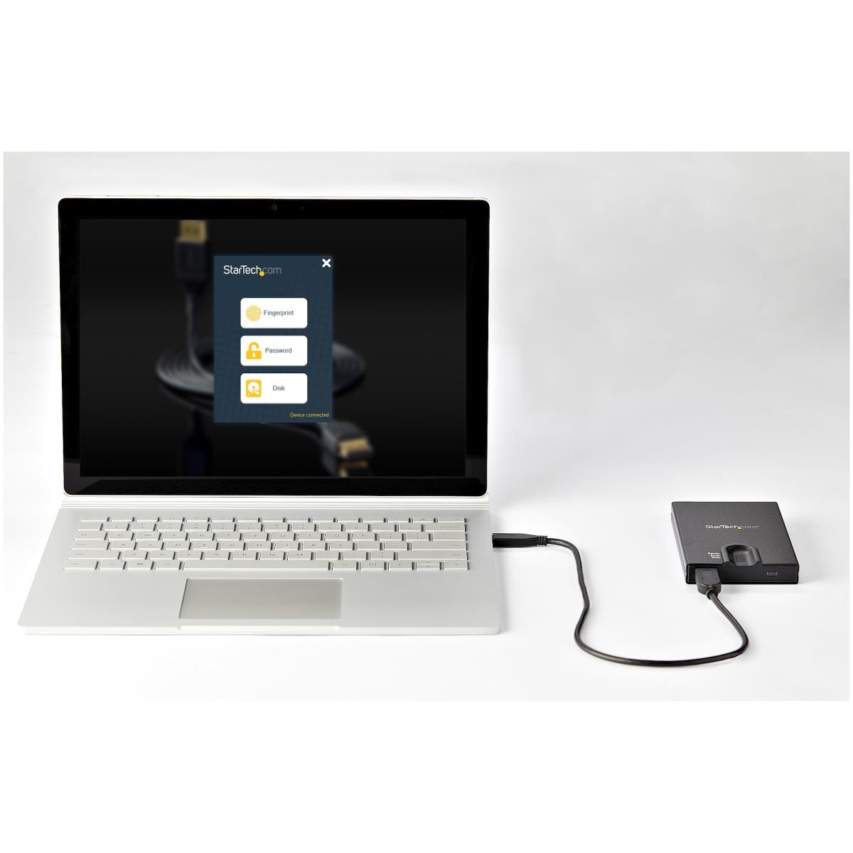 Biometric Enclosure - Encrypted USB 3.0 2.5in SATA Hard Drive Enclosure
