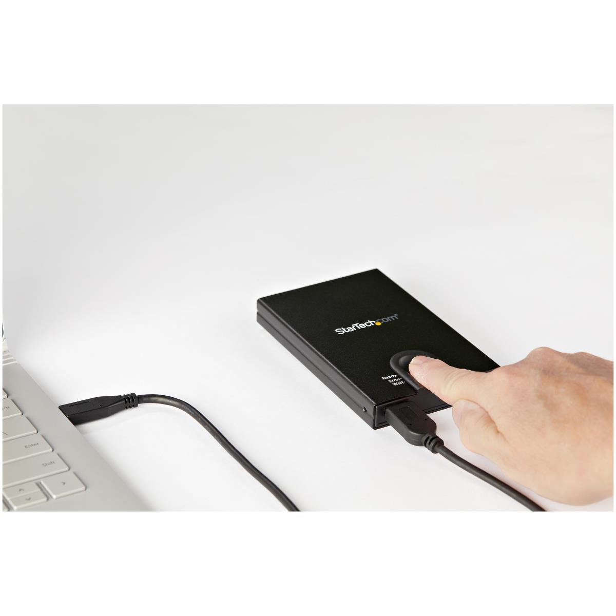 Biometric Enclosure - Encrypted USB 3.0 2.5in SATA Hard Drive Enclosure