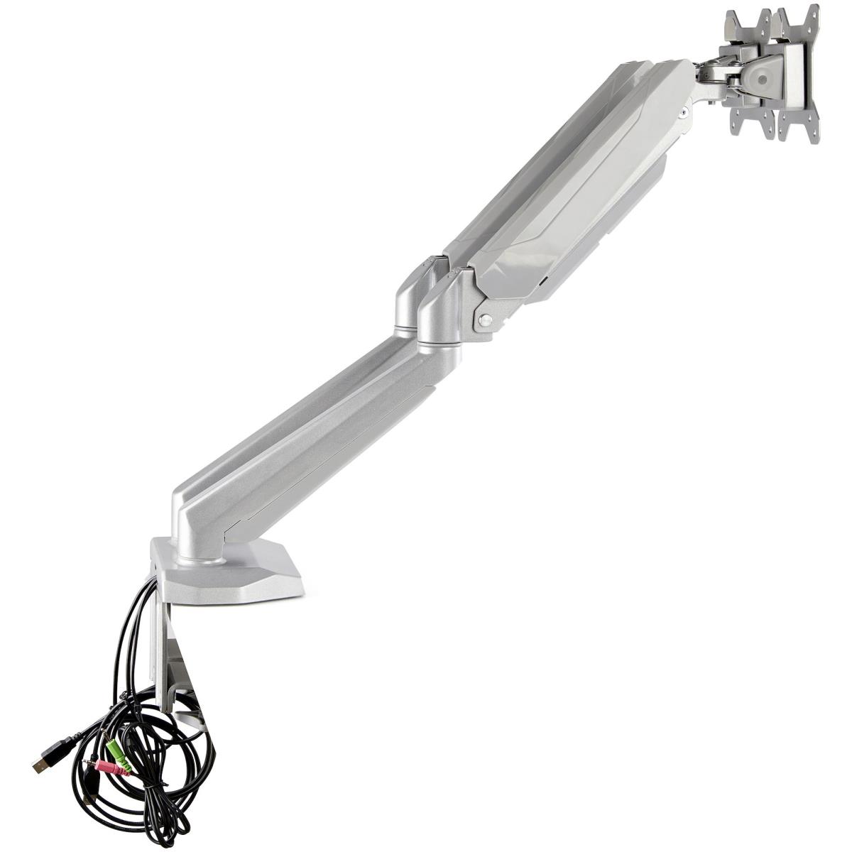 Dual Desk Mount Monitor Arm Built-in 2-port USB And 3.5mm