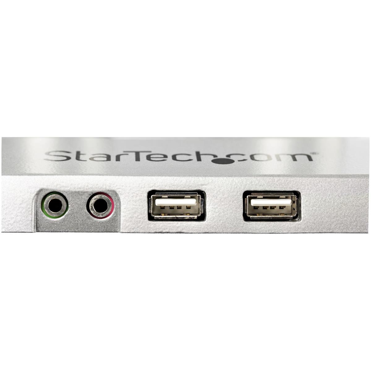 Dual Desk Mount Monitor Arm Built-in 2-port USB And 3.5mm