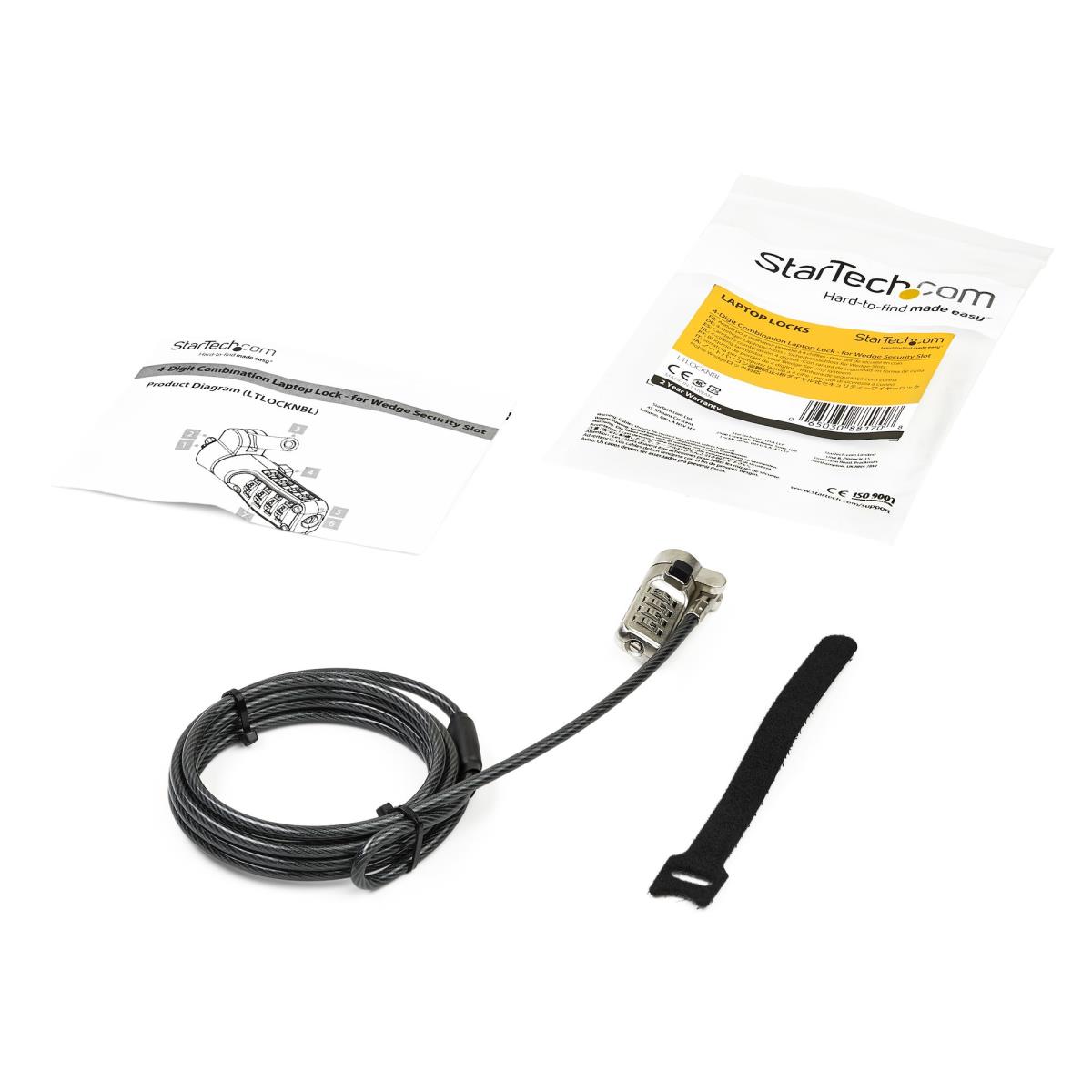 Laptop Cable Lock Four Digit Combination For Wedge Lock Slot