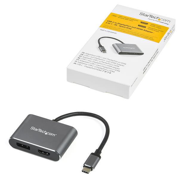 USB C Multiport Video Adapter Hdmi Or DisplayPort Hdr 4k 60