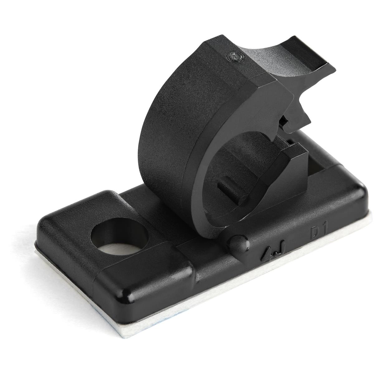 Adhesive Cable Management ClIPS Black - Nylon Self Adhesive Clamp Ul/94v-2 Fire Rated - 100 Pack - Cbmcc1