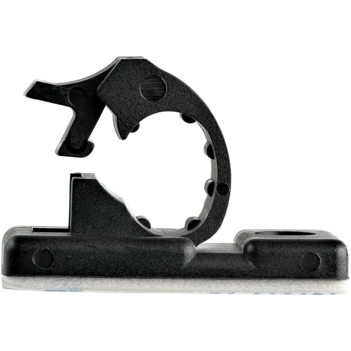 Adhesive Cable Management ClIPS Black - Nylon Self Adhesive Clamp Ul/94v-2 Fire Rated - 100 Pack - Cbmcc1