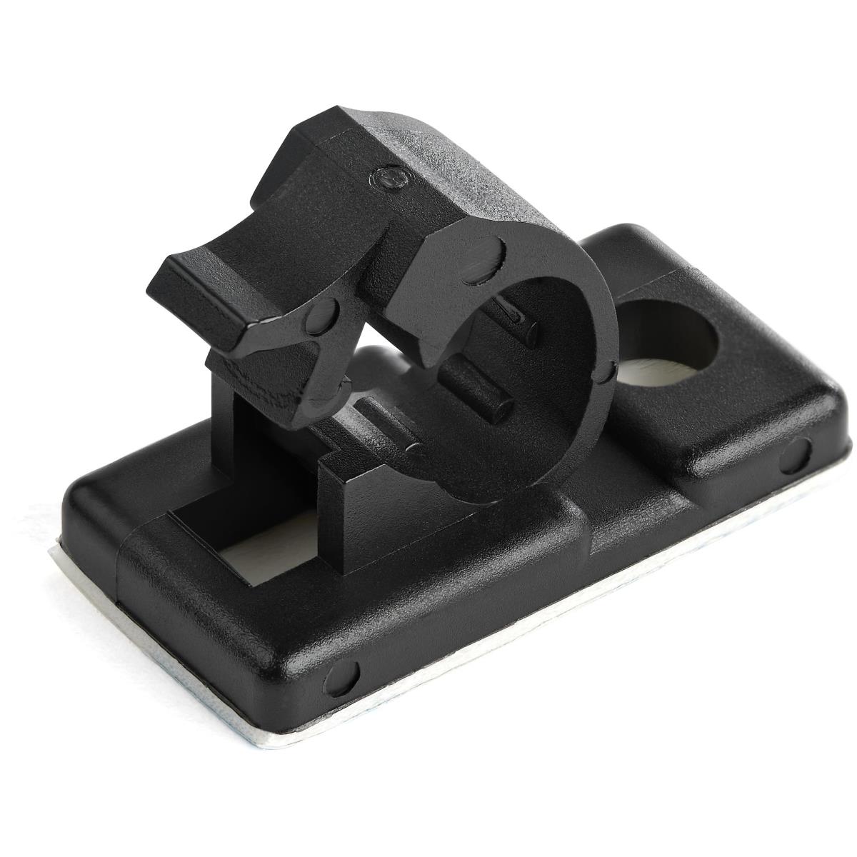 Adhesive Cable Management ClIPS Black - Nylon Self Adhesive Clamp Ul/94v-2 Fire Rated - 100 Pack - Cbmcc1