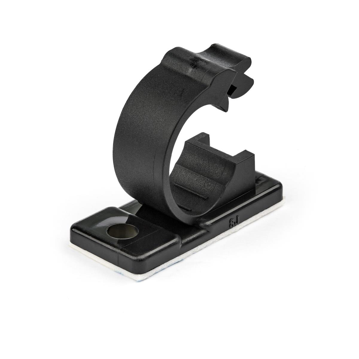 Adhesive Cable Management ClIPS Black - Nylon Self Adhesive Clamp Ul/94v-2 Fire Rated - 100 Pack - Cbmcc2