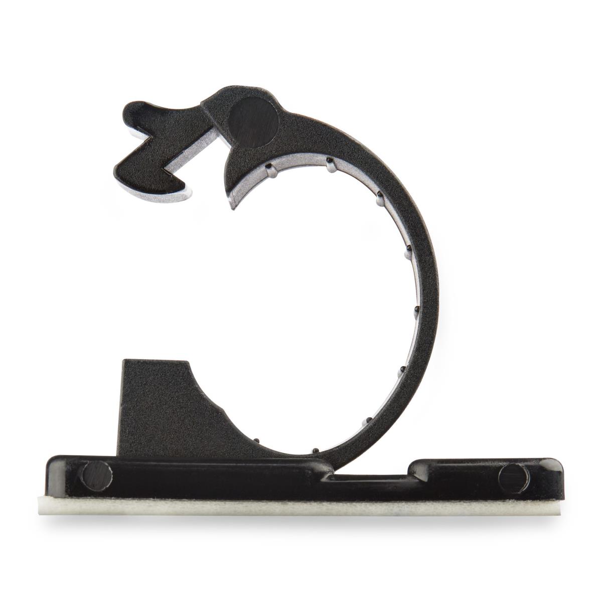 Adhesive Cable Management ClIPS Black - Nylon Self Adhesive Clamp Ul/94v-2 Fire Rated - 100 Pack - Cbmcc2