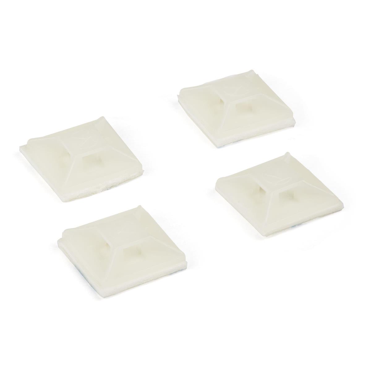 Cable Tie Mounts With Adhesive Tape For 0.13 In. (3.2 Mm) Wide Ties - 100 Pack