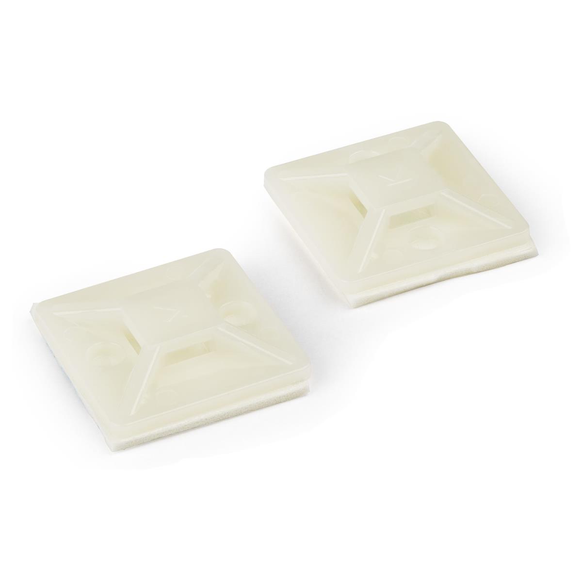 Cable Tie Mounts With Adhesive Tape For 0.21 In. (5.5 Mm) Wide Ties - 100 Pack