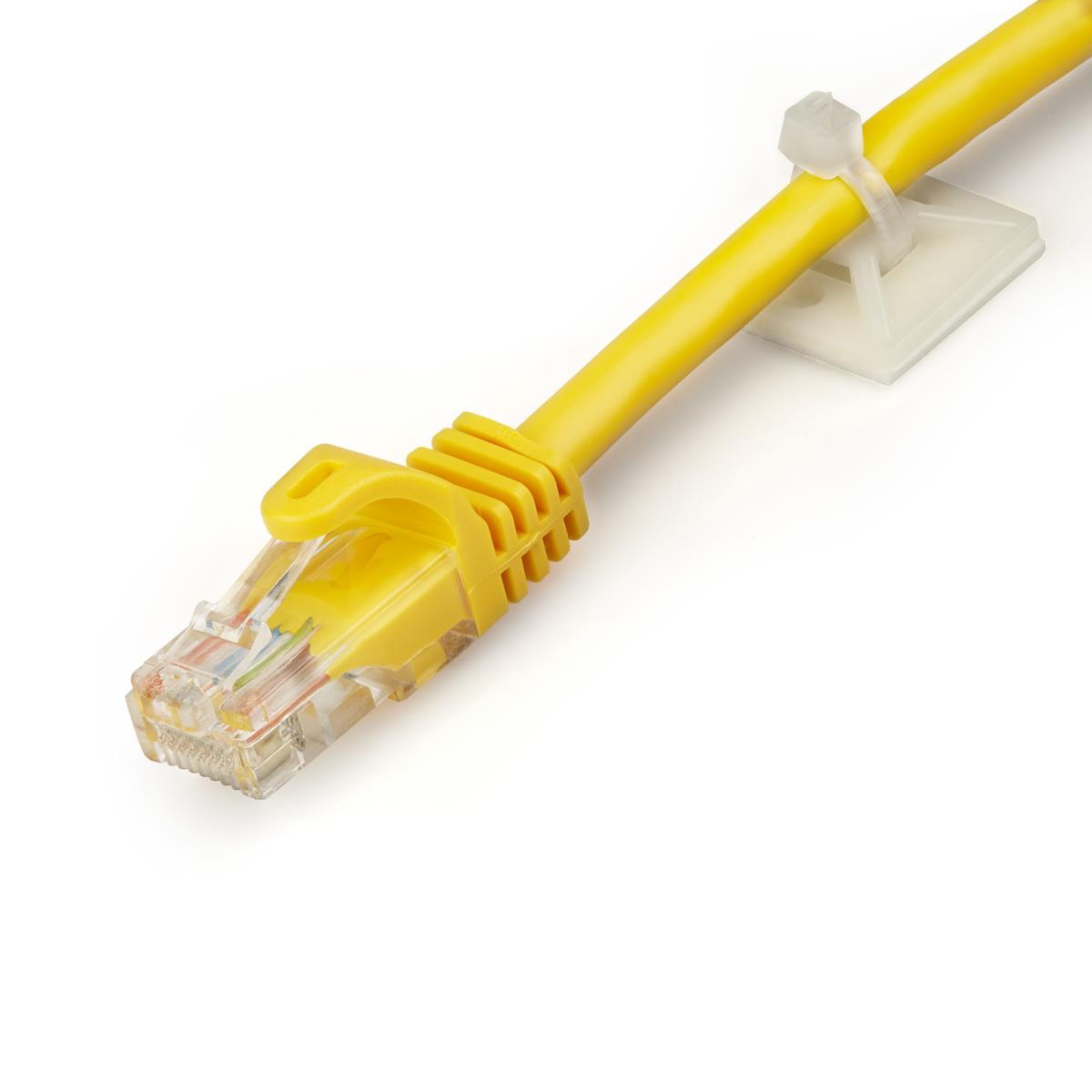 Cable Tie Mounts With Adhesive Tape For 0.21 In. (5.5 Mm) Wide Ties - 100 Pack