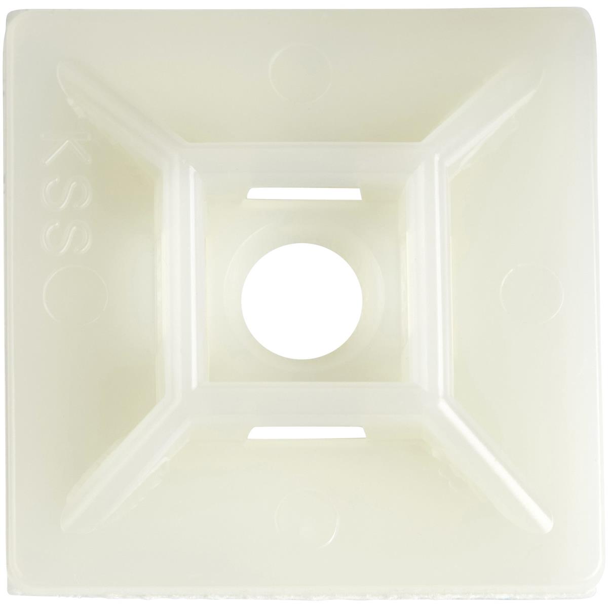 Cable Tie Mounts With Adhesive Tape For 0.18 In. (4.6 Mm) Wide Ties - 100 Pack