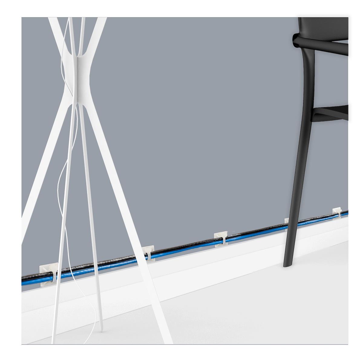 Cable Tie Mounts With Adhesive Tape For 0.18 In. (4.6 Mm) Wide Ties - 100 Pack