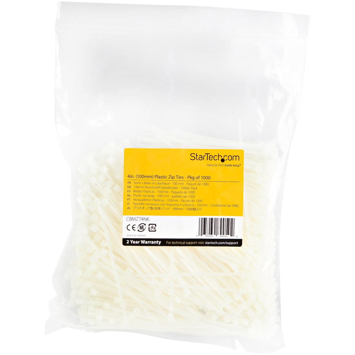 Cable Ties -white Nylon Zip Tie Wraps Ul Taa 1000 Pack 4in