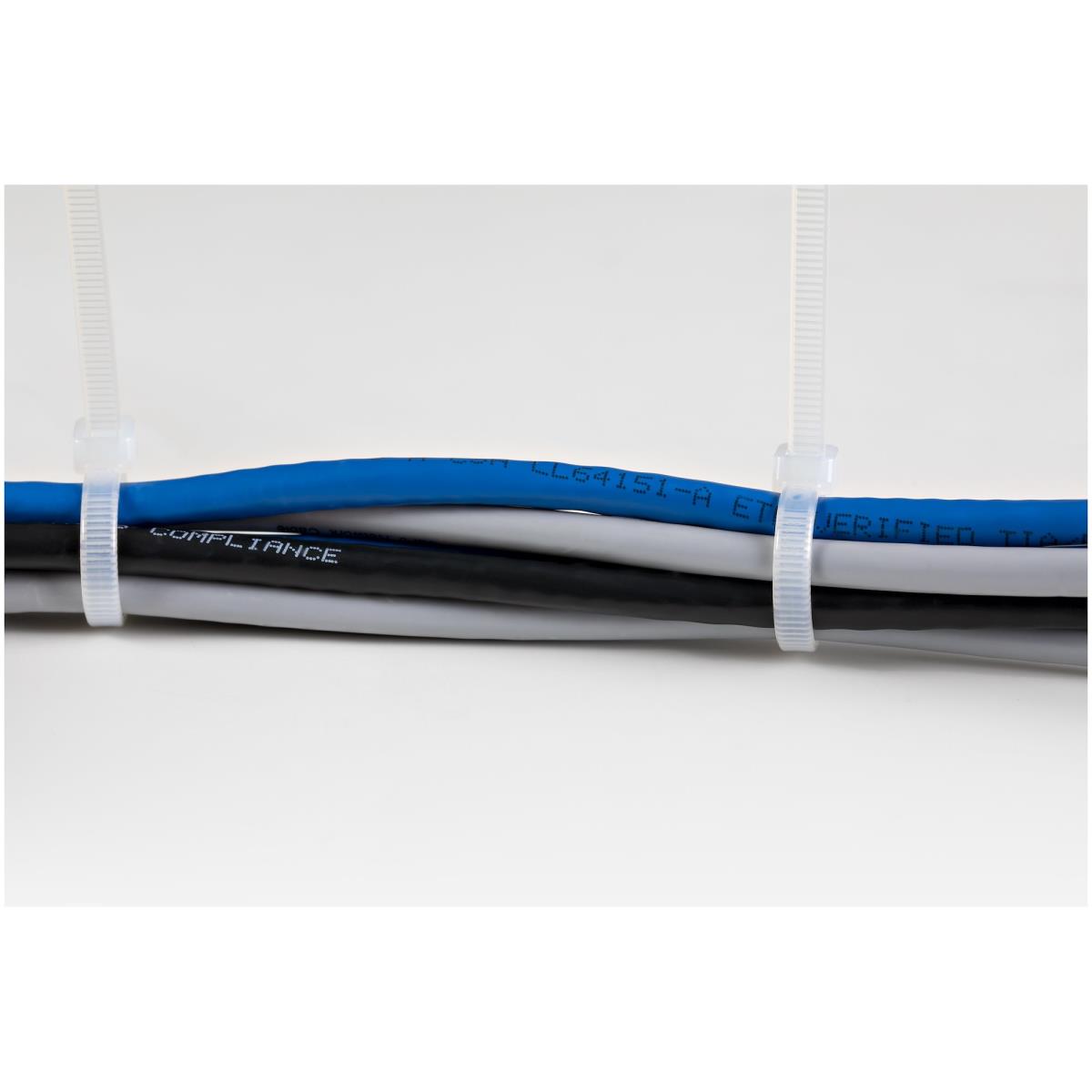 Cable Ties -white Nylon Zip Tie Wraps Ul Taa 100 Pack 8in