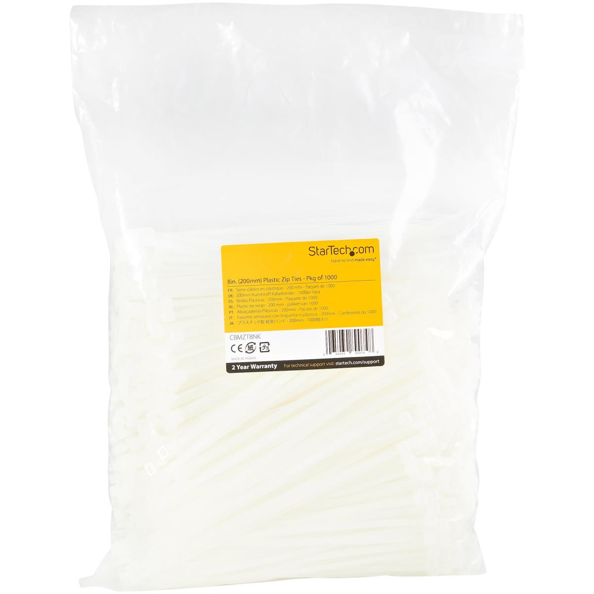 Cable Ties -white Nylon Zip Tie Wraps Ul Taa 1000 Pack 8