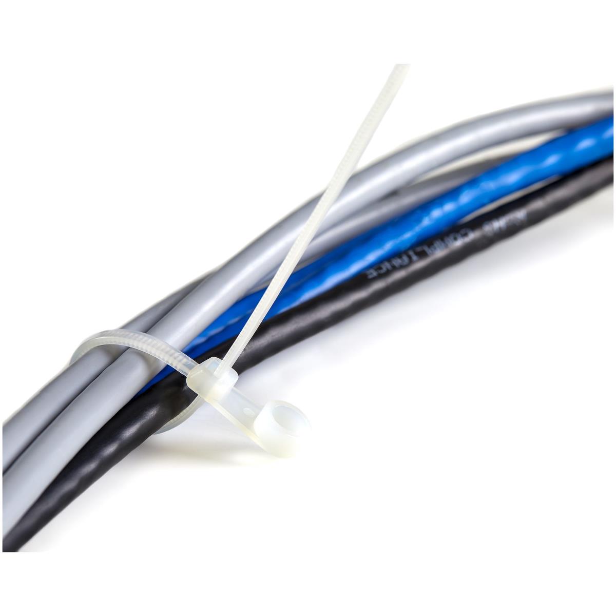 Plastic Zip Ties With Screw Hole 6in 100 Pack