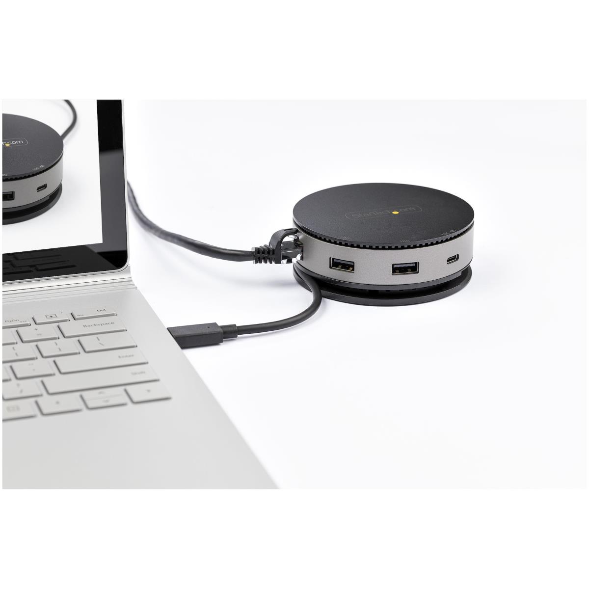 USB-c Multiport Adapter - USB Type-c 10gbps Mini Dock 4k 60hz Hdmi/DisplayPort/1080p Vga - 75w Pd Passthrough, USB Hub & Gbe