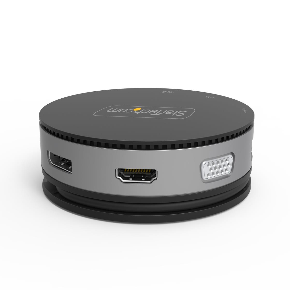 USB-c Multiport Adapter - USB Type-c 10gbps Mini Dock 4k 60hz Hdmi/DisplayPort/1080p Vga - 75w Pd Passthrough, USB Hub & Gbe