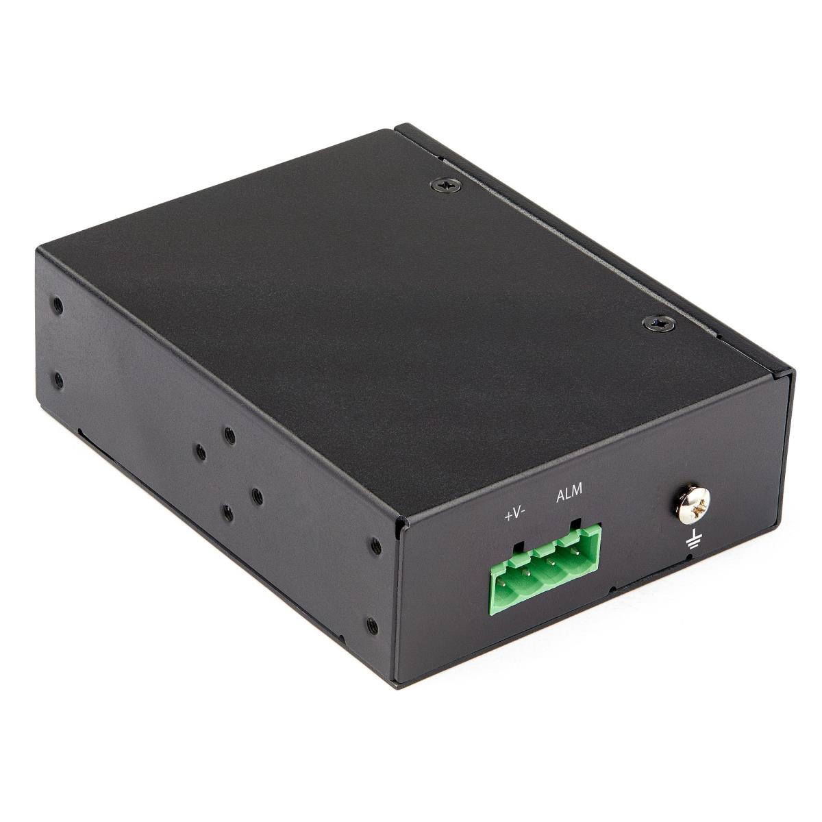 Poe+ Industrial Fiber To Ethernet Media Converter 60w - Sfp To Rj45 - Sm/mm Fiber To Gigabit Copper Ip-30