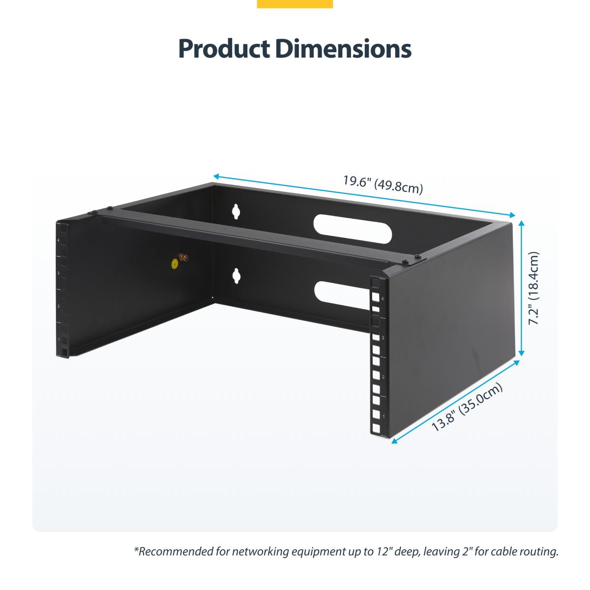 Wall Mount Rack - 4u 13.78in Deep 19in Rack For Patch Panel/ Switch