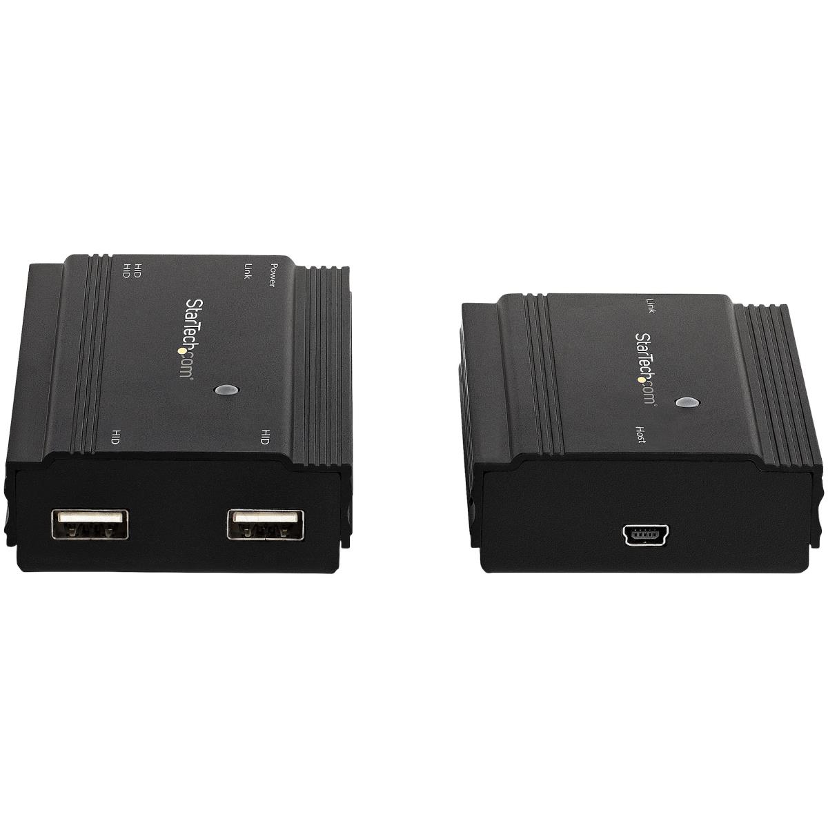 USB Extender Hub Adapter Kit - 4-port USB 2.0 Extender Hub Over Single Cat5e/CAT6 Ethernet Cable (rj45) - 330ft (100m)