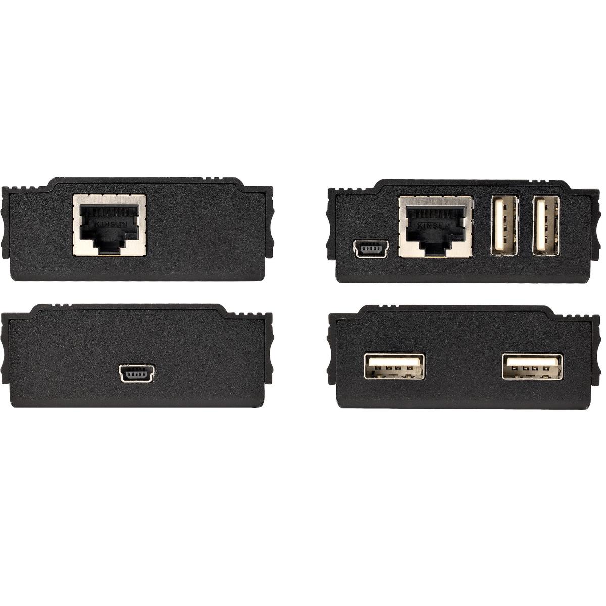 USB Extender Hub Adapter Kit - 4-port USB 2.0 Extender Hub Over Single Cat5e/CAT6 Ethernet Cable (rj45) - 330ft (100m)