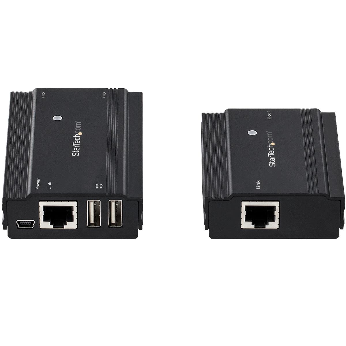 USB Extender Hub Adapter Kit - 4-port USB 2.0 Extender Hub Over Single Cat5e/CAT6 Ethernet Cable (rj45) - 330ft (100m)