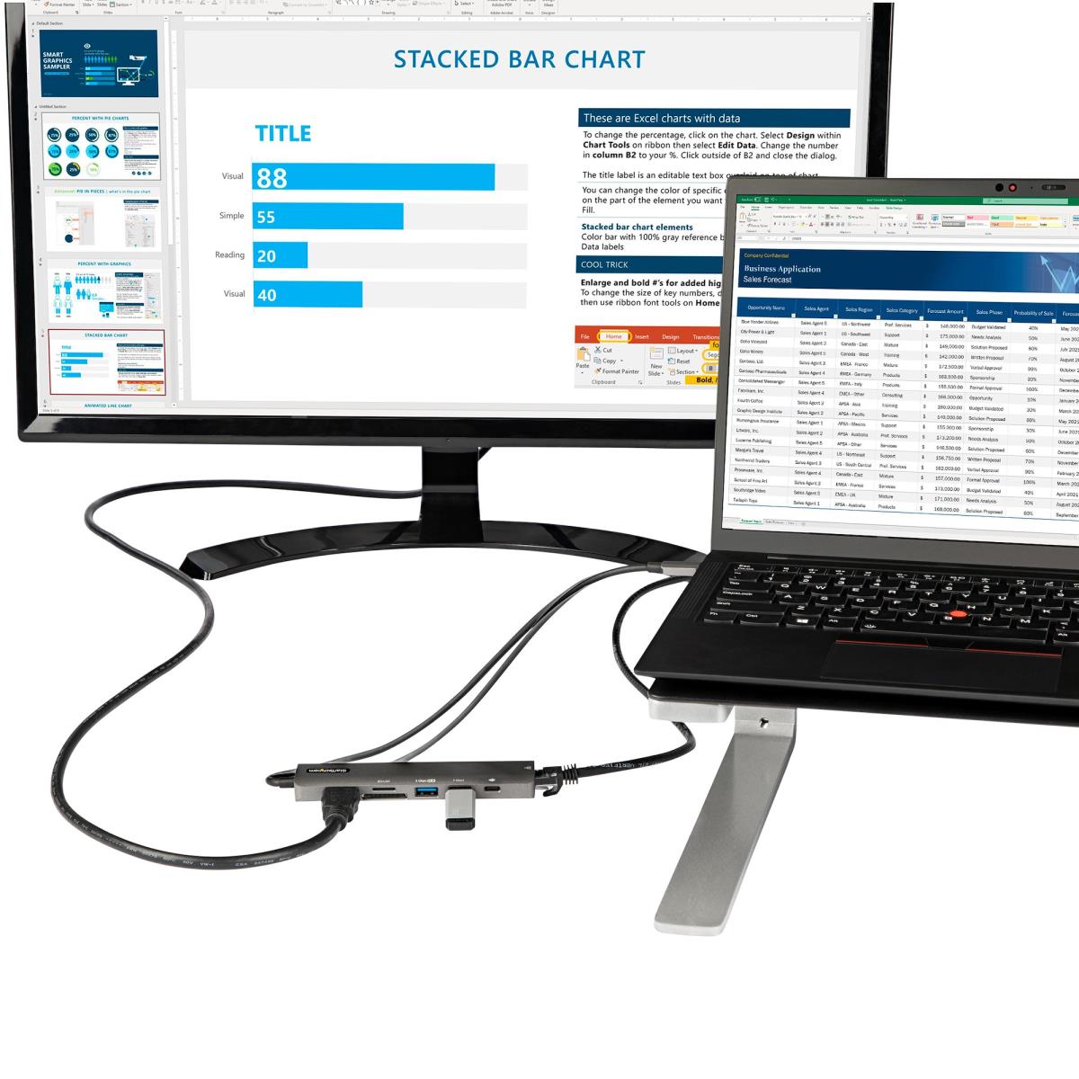 USB-c Multiport Adapter 4k 60hz Hdmi 2.0 - 100w Pd Passthrough