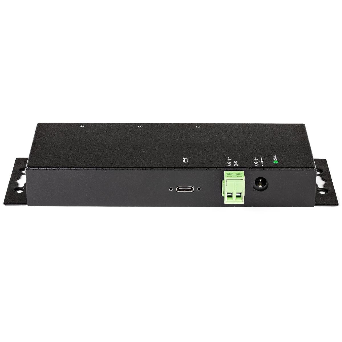 USB C Hub 4 Port 10gbps - Metal Industrial USB 3.2/3.1 Gen 2