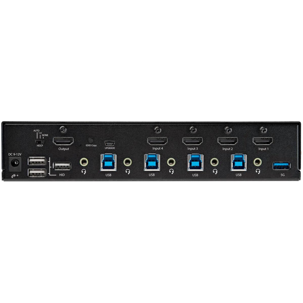 KVM Switch - 4 Port Hdmi Single Monitor 4k 60hz Ultra Hd Hdr, Desktop Hdmi 2.0 KVM Switc