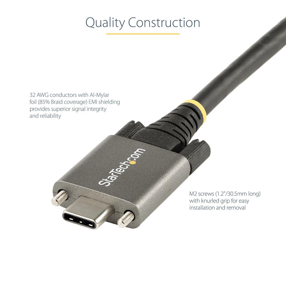 USB-c Cable Locking Side Screw 10gbps - 1m