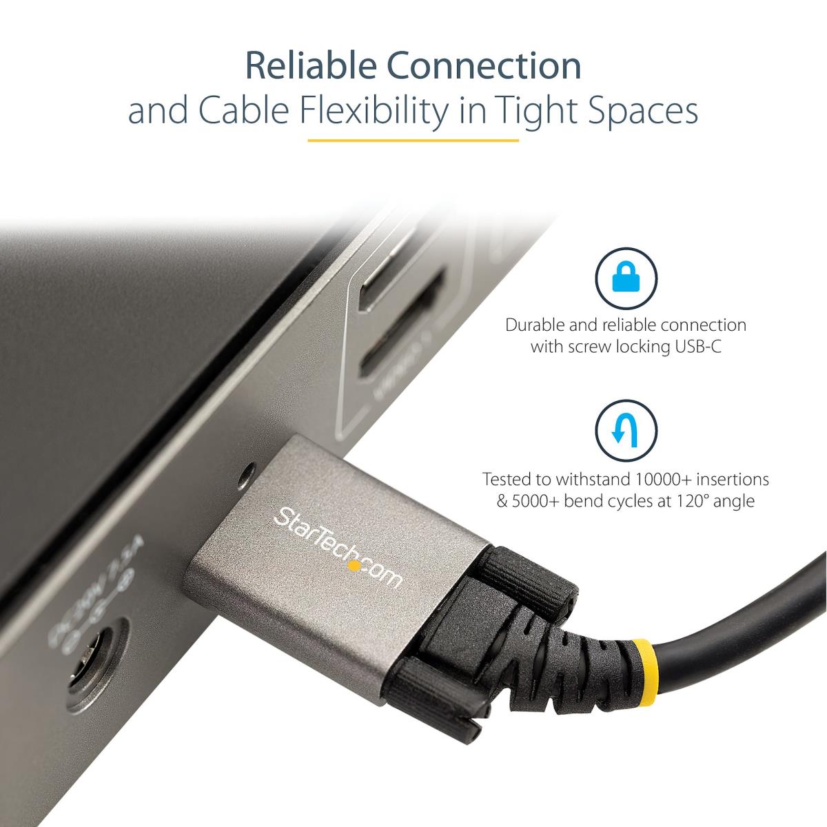 USB-c Cable Locking Side Screw 10gbps - 1m