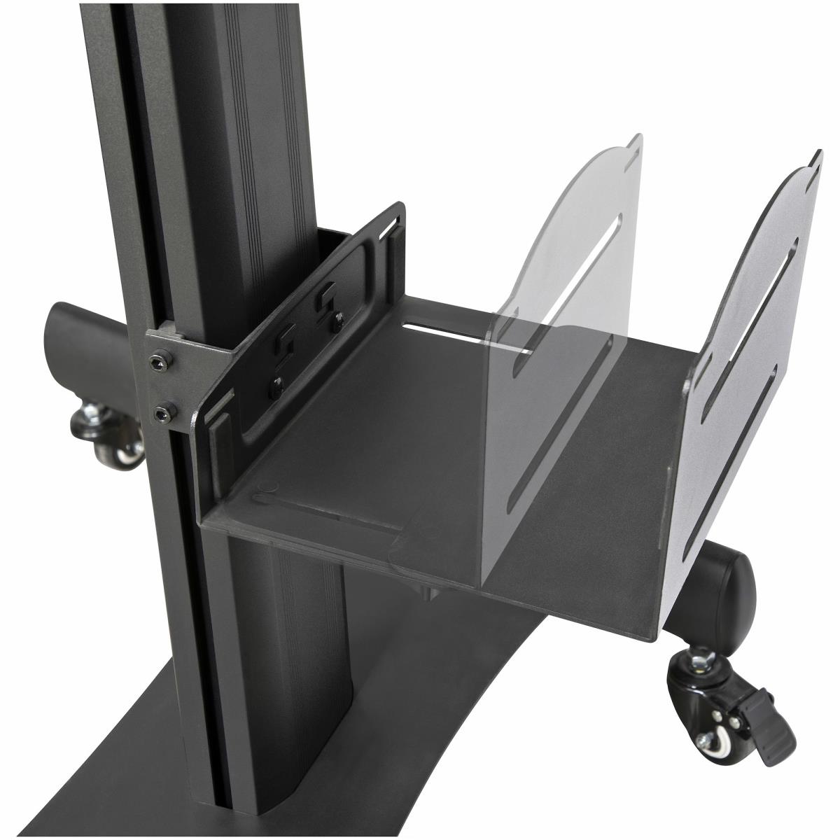 Mobile Workstation Cart With Monitor Mount And Cpu Holder