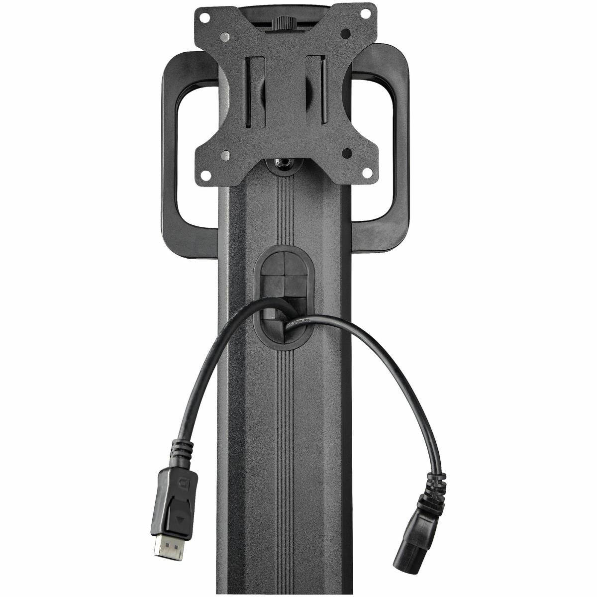 Mobile Workstation Cart With Monitor Mount And Cpu Holder