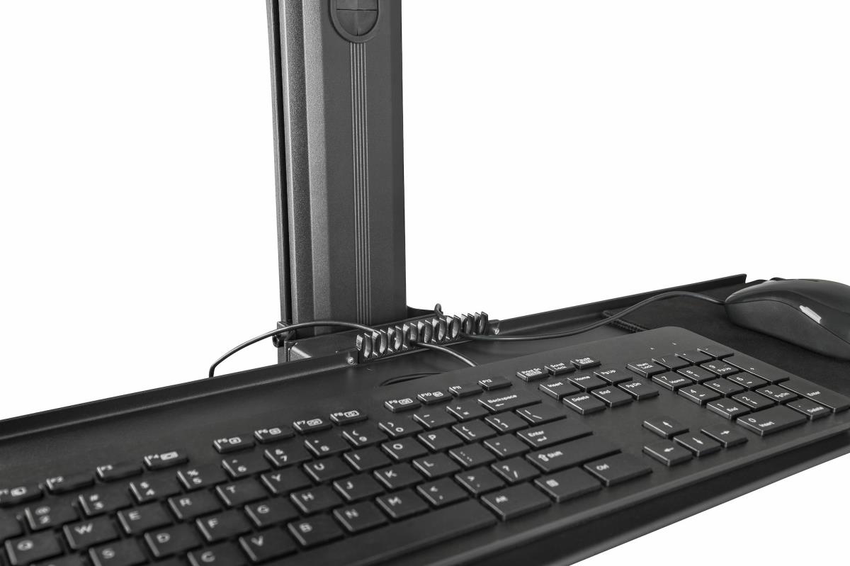 Mobile Workstation Cart With Monitor Mount And Cpu Holder