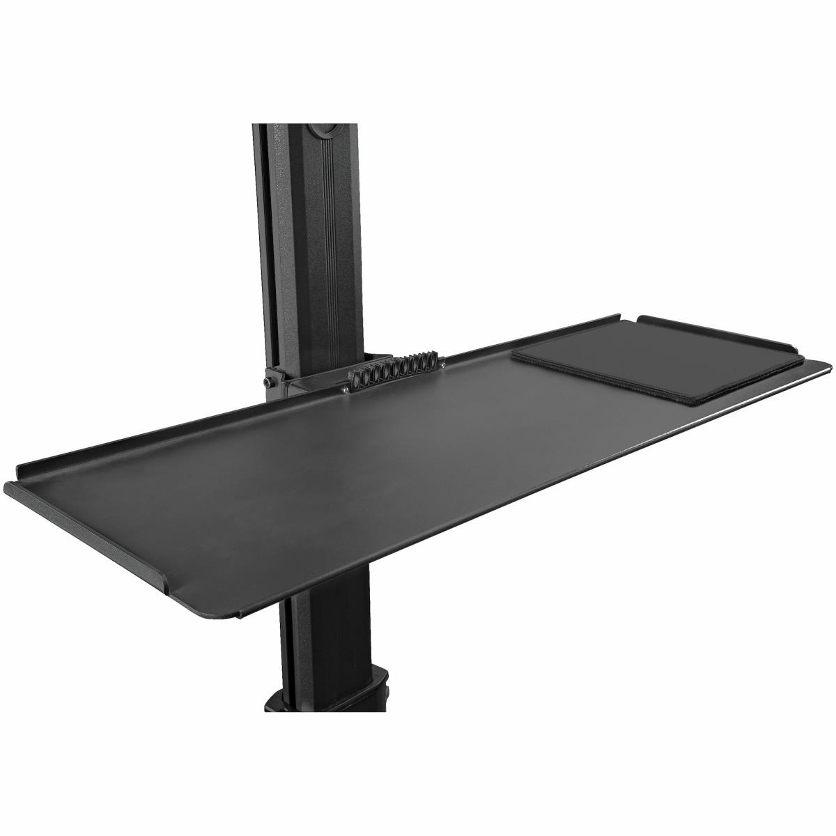 Mobile Workstation Cart With Monitor Mount And Cpu Holder